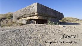  Presentation with civil war - Colorful presentation theme enhanced with army scene - bunker used during the spanish backdrop and a light gray colored foreground