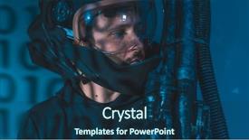  Presentation with led lights - Cool new presentation theme with army scene - galaxy space man with led backdrop and a navy blue colored foreground