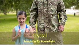  Presentation with american flag and eagle - Theme consisting of army scene - portrait of girl holding american background and a tawny brown colored foreground
