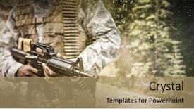  Presentation with lights through forest - Cool new theme with army scene - road through forest against military backdrop and a  colored foreground