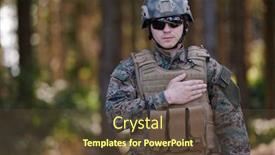  Presentation with army - Slides having army-soldier-swear-with-hand background and a tawny brown colored foreground