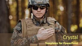  Presentation with army - Presentation having army-soldier-swear-with-hand background and a tawny brown colored foreground