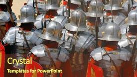  Presentation with roman army - Presentation theme consisting of army strong - backside of roman soldiers background and a tawny brown colored foreground
