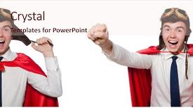  Presentation with hero - Slide deck enhanced with army strong - funny hero isolated background and a  colored foreground