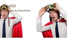  Presentation with hero - Cool new theme with army strong - funny hero isolated backdrop and a  colored foreground