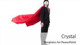  Presentation with lines red and white - Audience pleasing slide deck consisting of army strong - man in red cover isolated backdrop and a white colored foreground