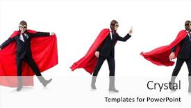  Presentation with fade blue painted red white - Amazing PPT layouts having army strong - man in red cover isolated backdrop and a  colored foreground