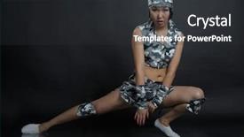  Presentation with black woman - Amazing presentation theme having army strong - portrait of stylish woman backdrop and a dark gray colored foreground