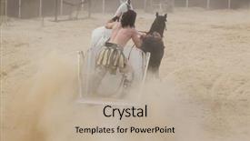  Presentation with roman army - Cool new slides with army strong - roman chariot in a fight backdrop and a mint green colored foreground