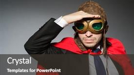  Presentation with superman - Presentation with army strong - superman concept with man background and a tawny brown colored foreground