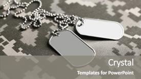  Presentation with army - PPT layouts enhanced with army tokens on military uniform background and a gray colored foreground