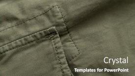  Presentation with trousers - Presentation theme featuring army trousers background and a dark gray colored foreground