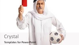  Presentation with clothing wooden clothes hanger object - Slides having arngry-aab-man-in-ethnic background and a lemonade colored foreground