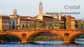  Presentation with italy - PPT theme having arno-river-in-florence-italy background and a sky blue colored foreground