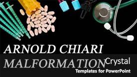  Presentation with disease - Theme with arnold-chiari-malformation-text background and a dark gray colored foreground