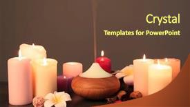  Presentation with candles - Cool new slides with aroma lamp and candles backdrop and a tawny brown colored foreground