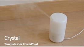  Presentation with diffuser - Beautiful PPT layouts featuring aroma oil diffuser for home backdrop and a coral colored foreground