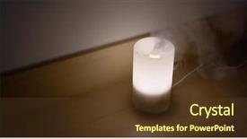  Presentation with diffuser - Cool new PPT theme with aroma oil diffuser for home backdrop and a tawny brown colored foreground