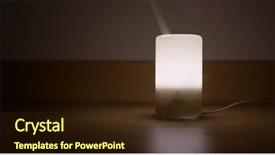  Presentation with diffuser - Slide deck having aroma oil diffuser for home background and a wine colored foreground