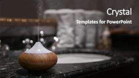  Presentation with diffuser - Slide deck consisting of aroma oil diffuser near marble background and a dark gray colored foreground