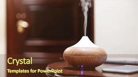  Presentation with diffuser - Presentation theme with aroma oil diffuser on table background and a tawny brown colored foreground