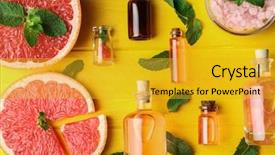  Presentation with citrus - Presentation theme having aroma oil with citrus background and a gold colored foreground
