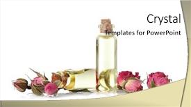  Presentation with white rose - Colorful theme enhanced with aroma oil with rose backdrop and a white colored foreground