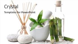  Presentation with spa concept - Colorful PPT layouts enhanced with spa setting isolated on white backdrop and a white colored foreground