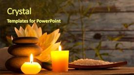  Presentation with spa - Colorful PPT theme enhanced with spa still life with aromatic backdrop and a tawny brown colored foreground
