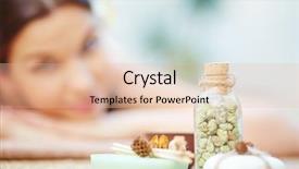  Presentation with aromatherapy - PPT theme featuring aromaterapi - sea salt orange wood sticks background and a lemonade colored foreground