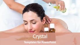  Presentation with aromatherapy - Audience pleasing presentation consisting of aromaterapi - smiling woman getting an aromatherapy backdrop and a  colored foreground