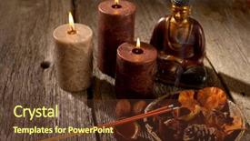  Presentation with aromatherapy - Presentation theme enhanced with aromatherapy and spa concept background and a tawny brown colored foreground