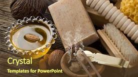  Presentation with aromatherapy - Theme featuring aromatherapy and spa concept background and a tawny brown colored foreground