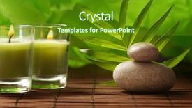  Presentation with aromatherapy massage - Presentation featuring aromatherapy candles and massage pebbles background and a tawny brown colored foreground