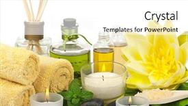  Presentation with aromatherapy - Slide set consisting of aromatherapy in a spa background and a white colored foreground