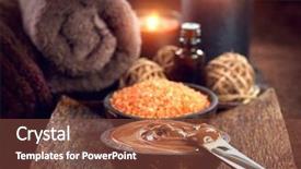  Presentation with day spa - Audience pleasing slide deck consisting of fire medicine - chocolate spa mask bath salt backdrop and a tawny brown colored foreground
