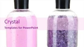  Presentation with minerals - Cool new presentation with aromatherapy minerals - colorful bath salt isolated on white backdrop and a pink colored foreground