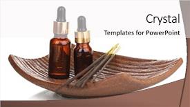  Presentation with aromatherapy - Presentation theme having aromatherapy setting isolated on white background and a white colored foreground