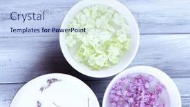  Presentation with water treatment - Slides enhanced with aromatherapy-treatment-bowls-with-flowers background and a light blue colored foreground
