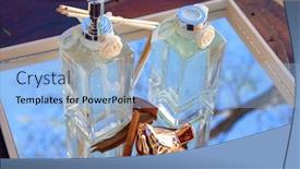  Presentation with diffuser - Slides featuring aromatic-air-freshener background and a light blue colored foreground