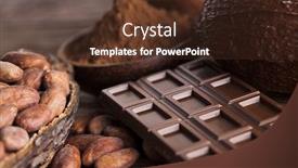  Presentation with cocoa - Amazing slides having aromatic cocoa and chocolate backdrop and a tawny brown colored foreground