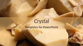  Presentation with cocoa - Beautiful PPT layouts featuring aromatic cocoa butter closeup backdrop and a yellow colored foreground