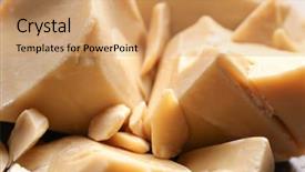  Presentation with cocoa - Audience pleasing slide deck consisting of aromatic cocoa butter closeup backdrop and a coral colored foreground