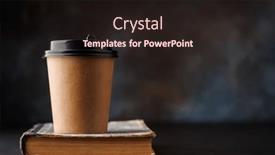  Presentation with cup coffee - Presentation with aromatic-coffee-in-a-paper background and a  colored foreground