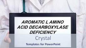  Presentation with amino acid - Presentation having aromatic-l-amino-acid-decarboxylase background and a sky blue colored foreground