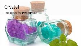  Presentation with mineral - Presentation having aromatic natural mineral salt isolated on white background background and a white colored foreground