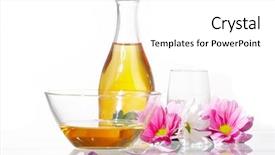  Presentation with oils - PPT theme featuring aromatic oils background and a white colored foreground
