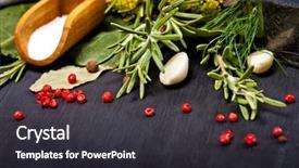  Presentation with canning - Amazing theme having aromatic spices for canning vegetables backdrop and a dark gray colored foreground