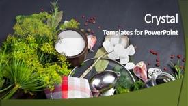  Presentation with canning - PPT theme featuring aromatic spices for canning vegetables background and a dark gray colored foreground