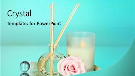  Presentation with odor - Slide set with aromatic sticks for home background and a arctic colored foreground